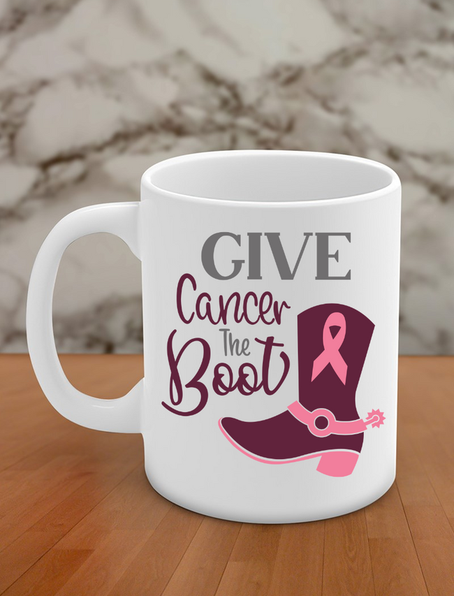 Give cancer the boot Hover Image