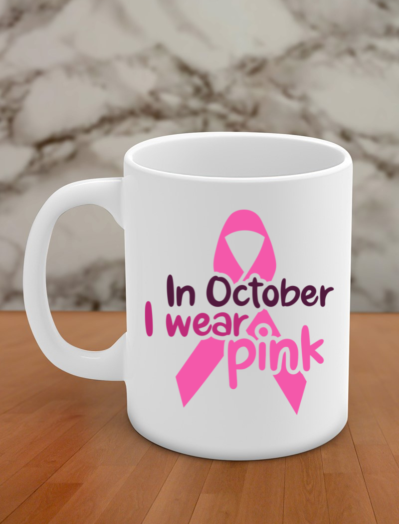 In October I wear pink