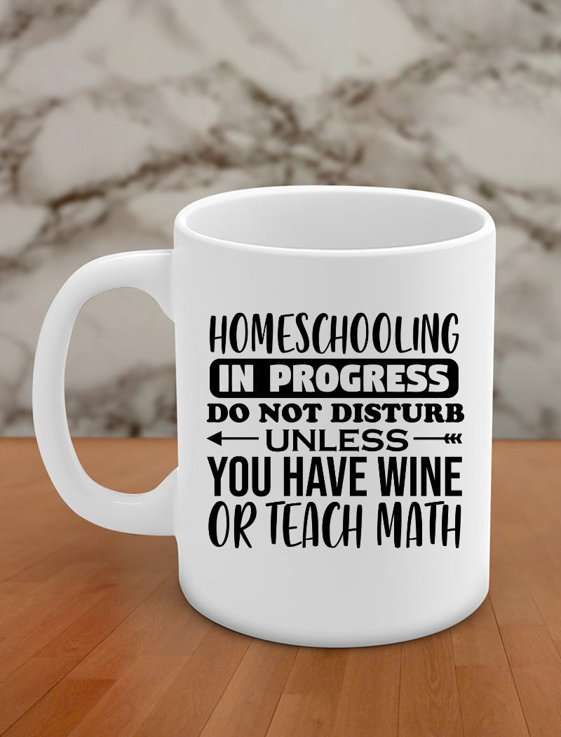 Home schooling in progress do not disturb unless you have wine or teach math