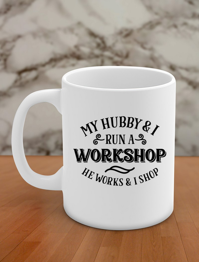 my hubby & i run on workshop he works & i shop Hover Image