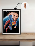 Custom Superhero Cartoon Portrait, Superhero Portrait, Dad's Gift, Super Dad Caricature, Superhero Caricature, Caricature from Photo
