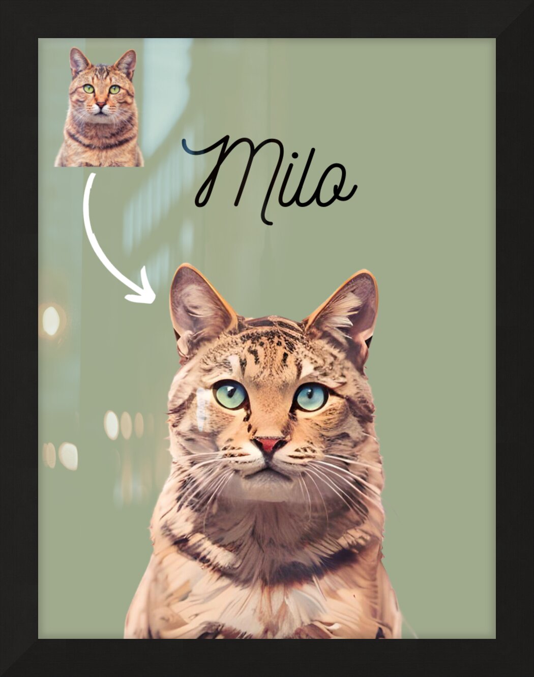 Pet Portrait Custom and Personalized. Pet Dog Wall Art DIGITAL DOWNLOAD to Print on Poster or Canvas for gift.