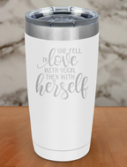 She Feel In Love With Yoga Laser Etched Tumbler