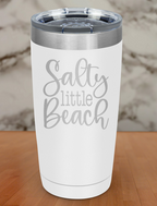 Salty Little Beach Laser Etched Tumbler