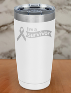 I’m a survivor Laser Etched Tumbler