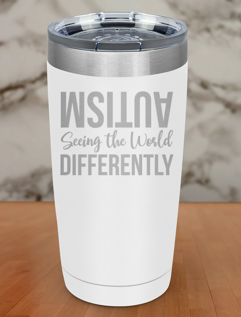 Autism Seeing the World Differently Laser Etched Tumbler