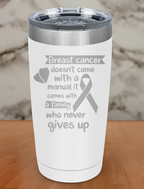 breast cancer doesn’t come Laser Etched Tumbler
