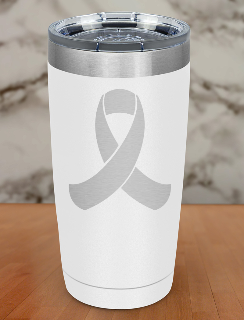 Awareness ribbon Laser Etched Tumbler