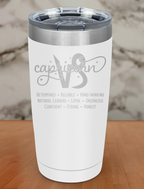 Capricorn Laser Etched Tumbler