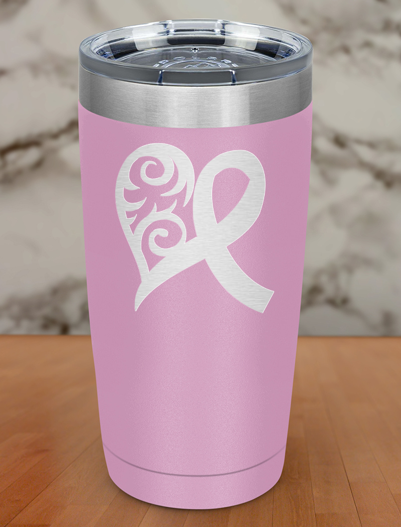 Awareness ribbon Filigree Laser Etched Tumbler