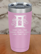 Gemini Laser Etched Tumbler