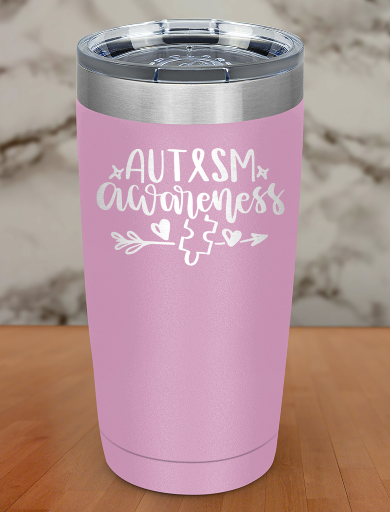 Autism Awareness 2 Laser Etched Tumbler