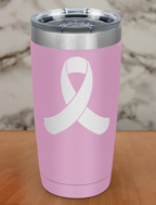 Awareness ribbon Laser Etched Tumbler