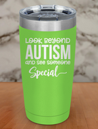 Look Beyond Autism Laser Etched Tumbler