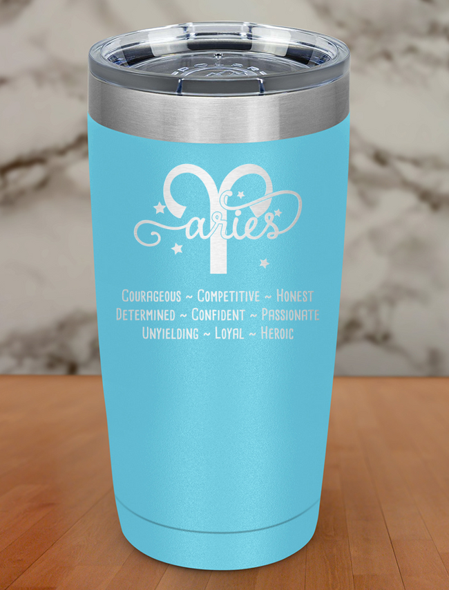 Aries Laser Etched Tumbler Hover Image