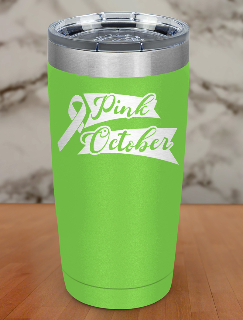 Pink October Laser Etched Tumbler