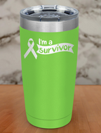 I’m a survivor Laser Etched Tumbler