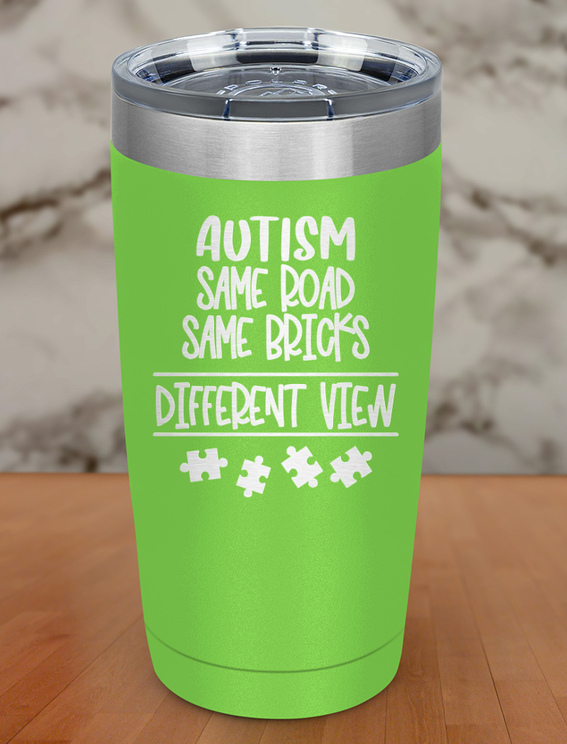 Autism Same Road Laser Etched Tumbler