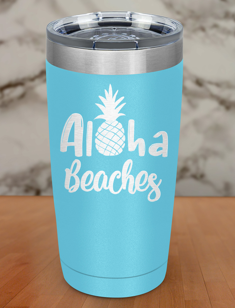 Aloha Beaches Laser Etched Tumbler
