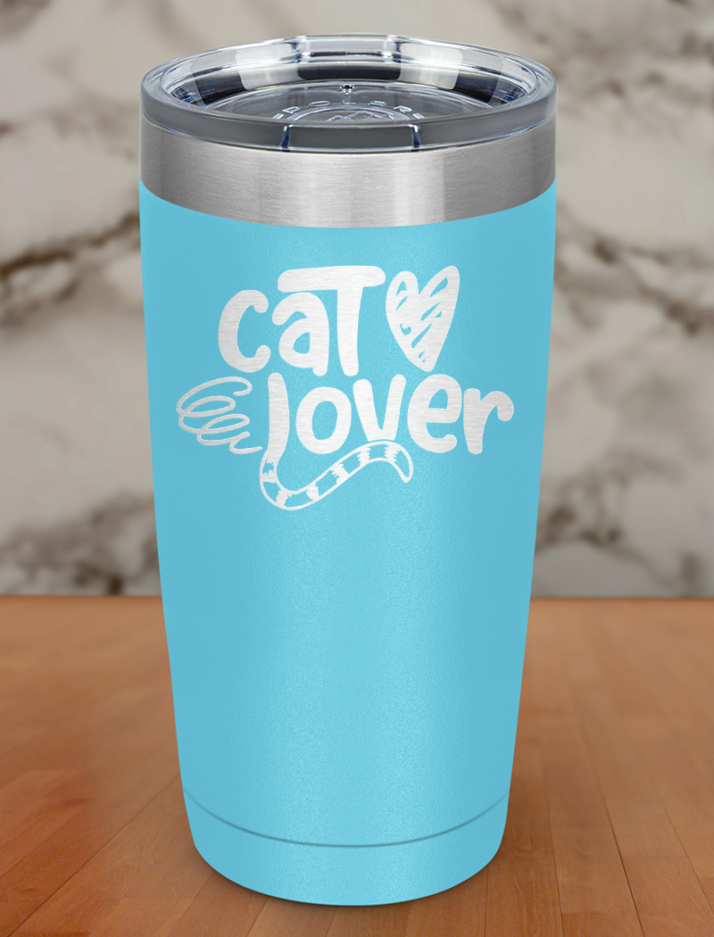 Cat Lover Laser Etched Tumbler