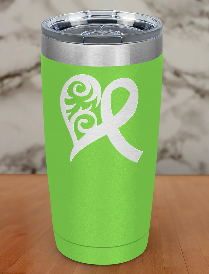 Awareness ribbon Filigree Laser Etched Tumbler