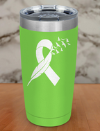 Ribbon Feather and Birds Laser Etched Tumbler