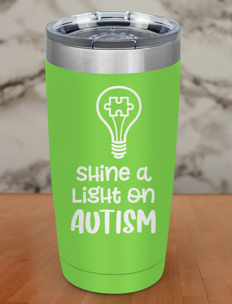 Shine a light on autism Laser Etched Tumbler