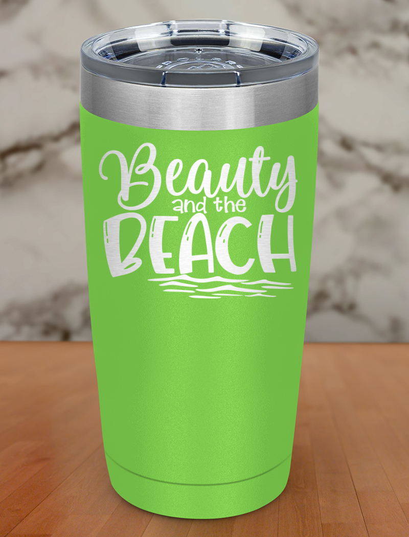 Beauty Beach Waves Laser Etched Tumbler