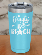 Beauty and the Beach Laser Etched Tumbler