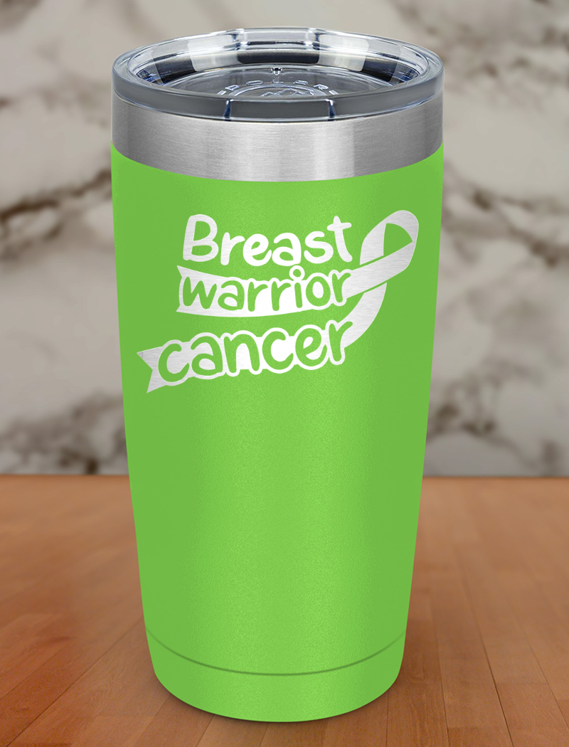 breast cancer warrior Laser Etched Tumbler
