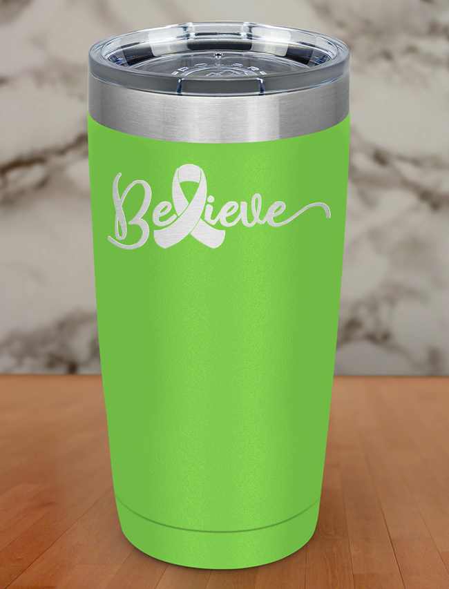 Believe Laser Etched Tumbler Hover Image