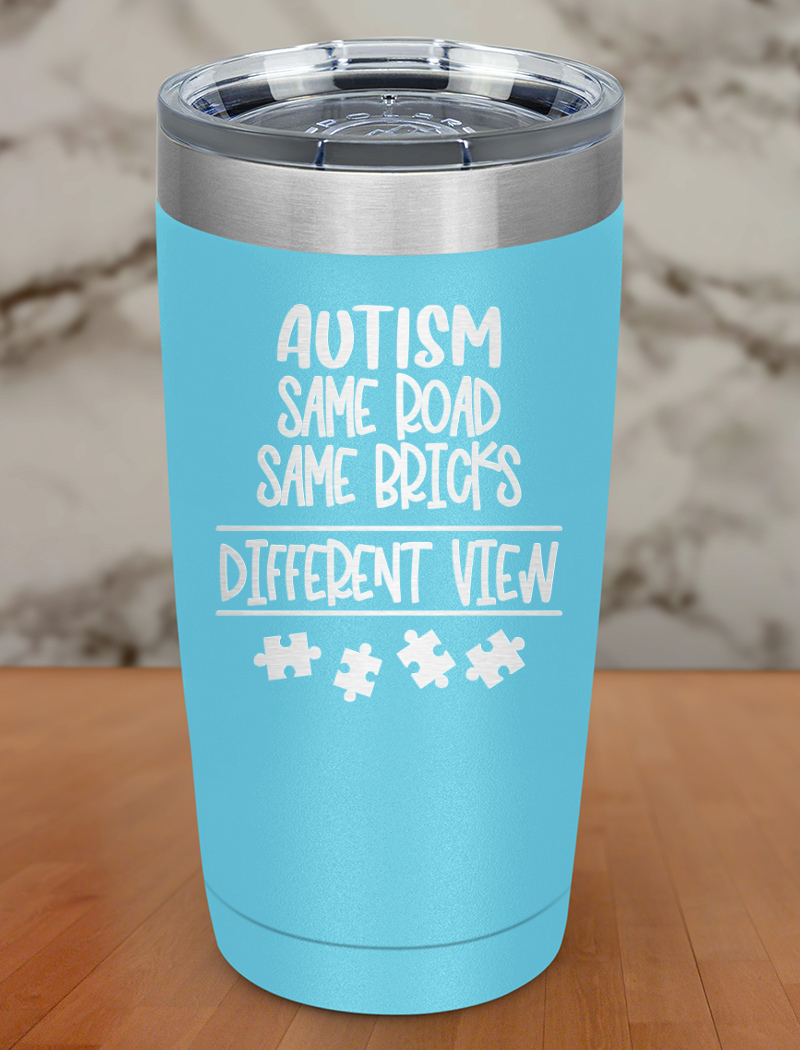Autism Same Road Laser Etched Tumbler