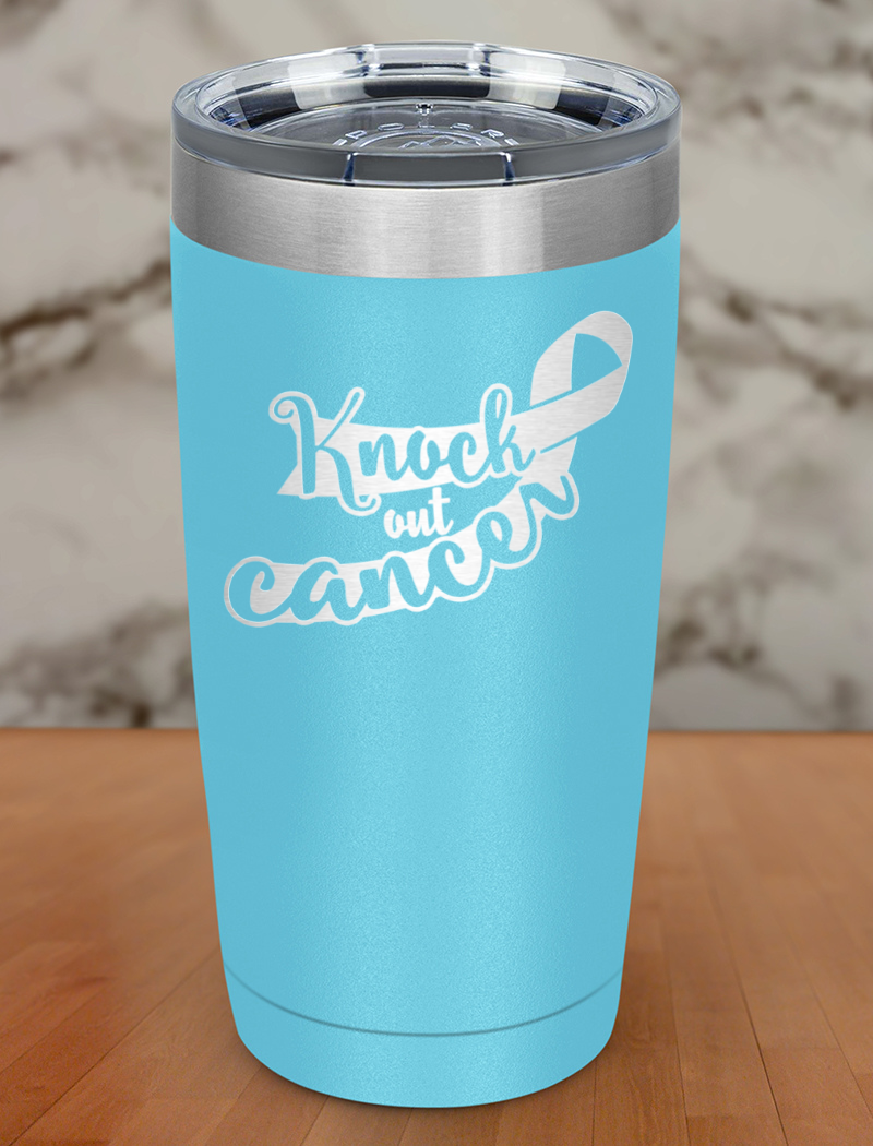 Knock out cancer Laser Etched Tumbler