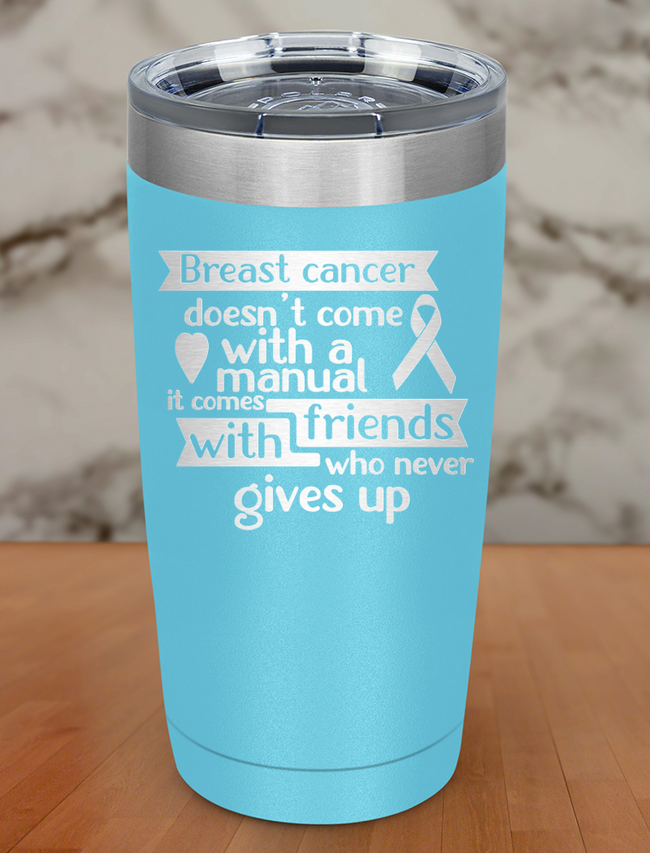 breast cancer doesn’t come Laser Etched Tumbler Hover Image