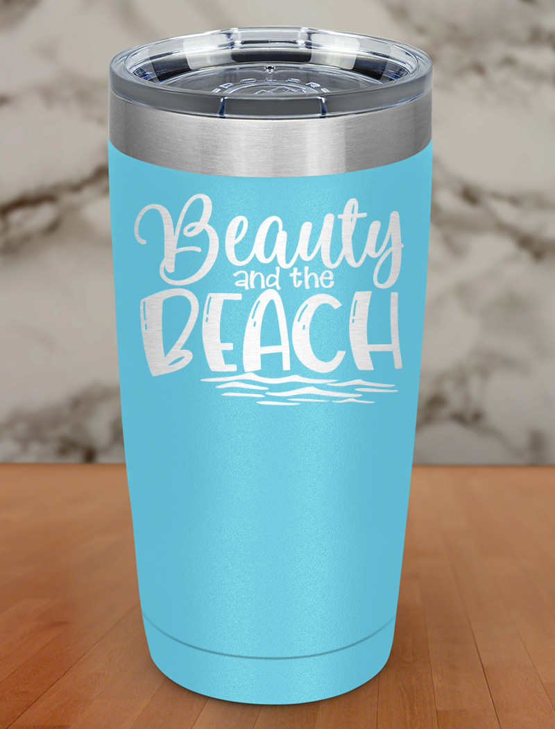 Beauty Beach Waves Laser Etched Tumbler