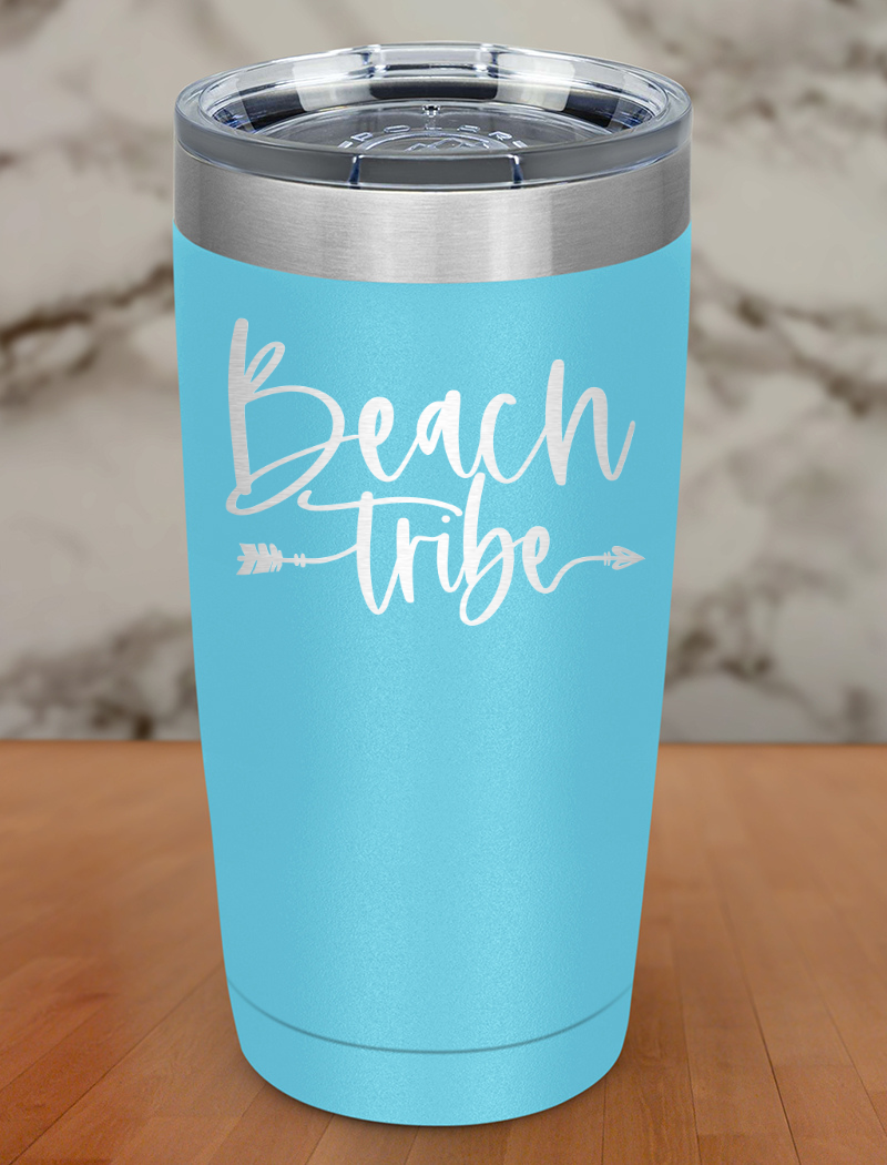 Beach Tribe Arrow Black Laser Etched Tumbler