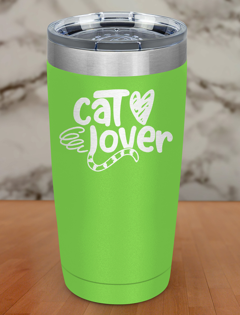 Cat Lover Laser Etched Tumbler