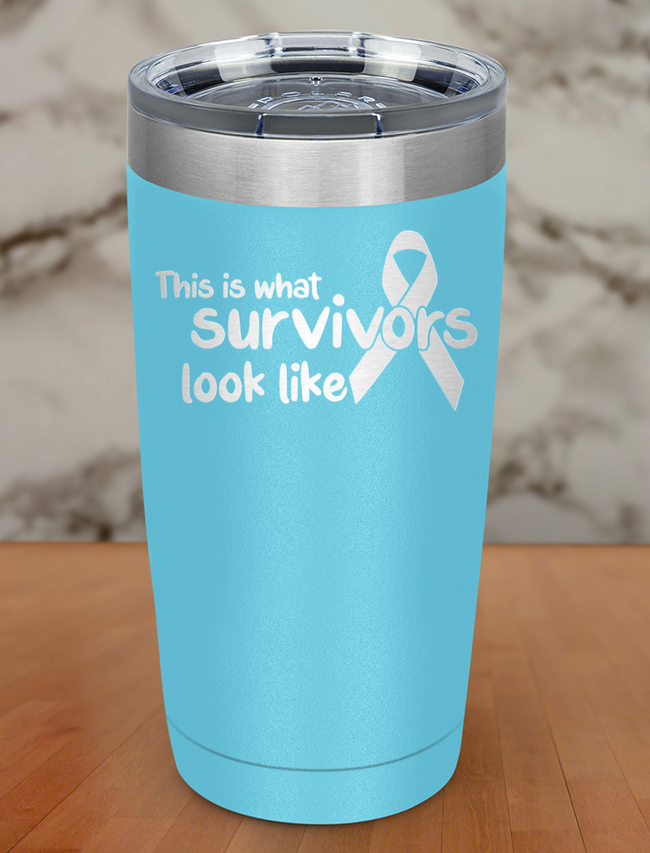 This is what survivors look like Laser Etched Tumbler Hover Image