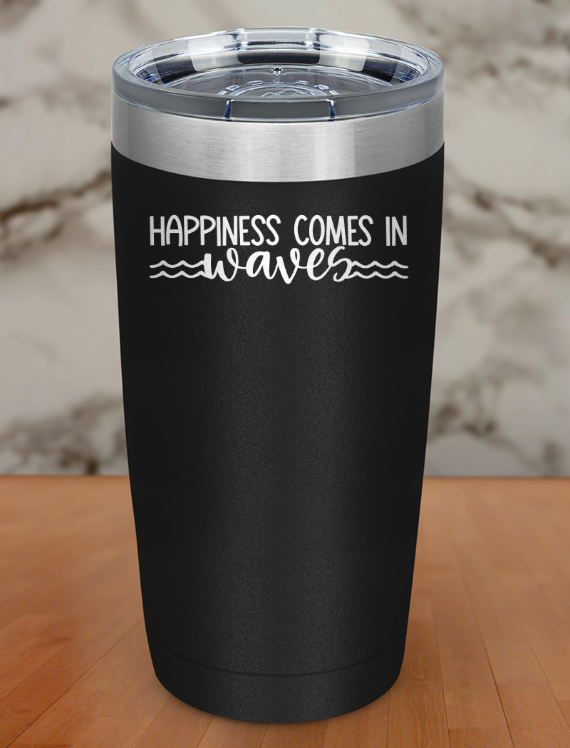 Happiness Waves Laser Etched Tumbler