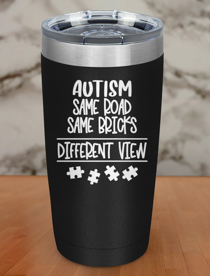 Autism Same Road Laser Etched Tumbler