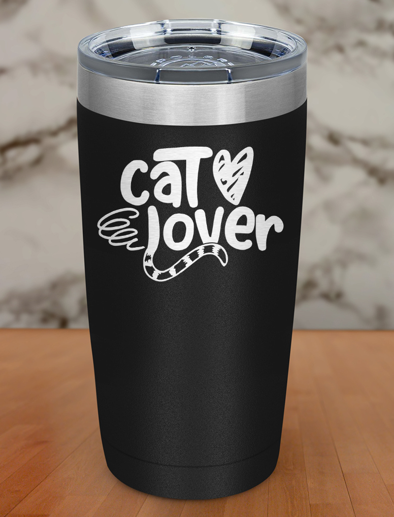 Cat Lover Laser Etched Tumbler