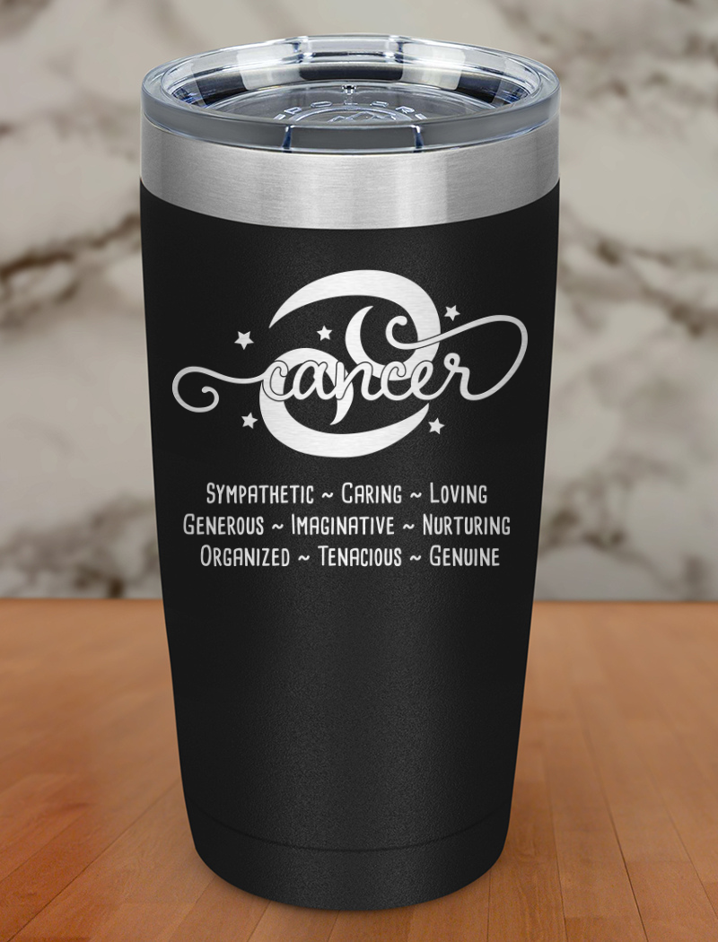 Cancer Laser Etched Tumbler
