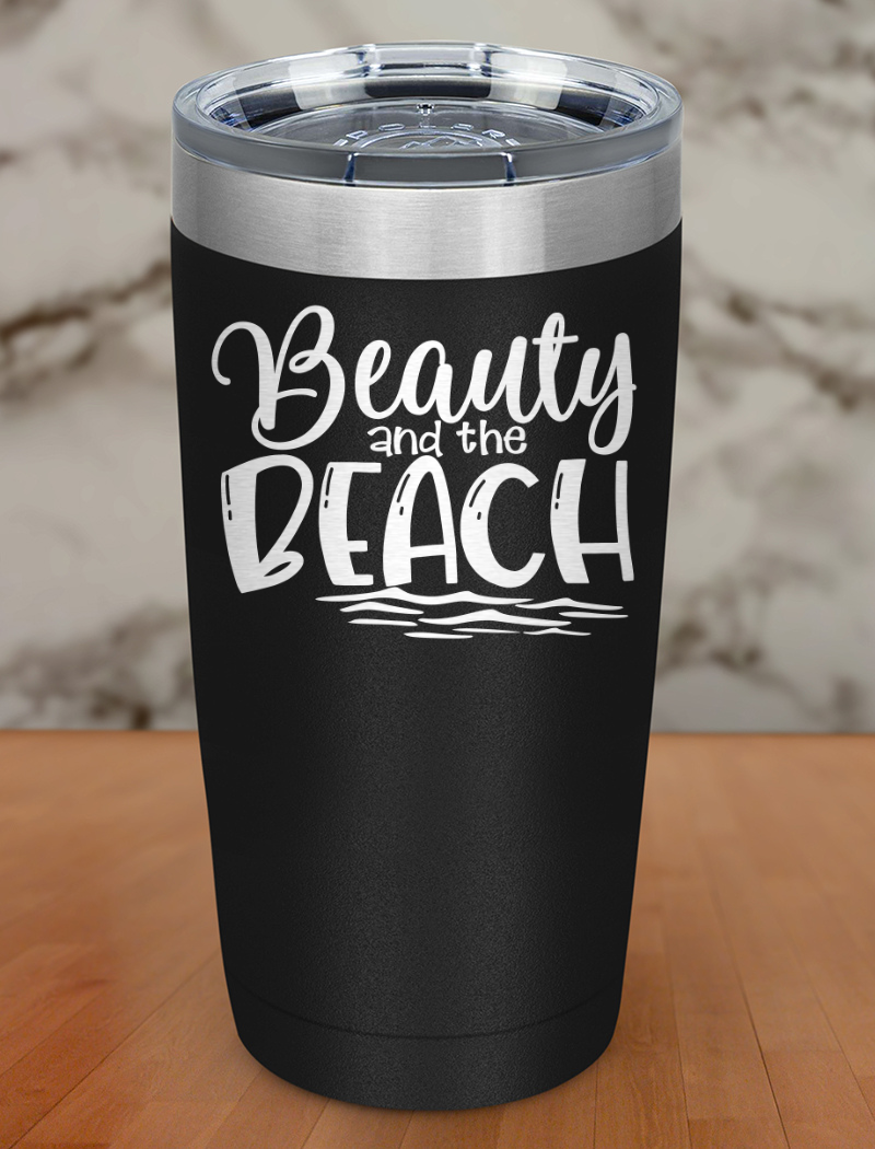 Beauty Beach Waves Laser Etched Tumbler