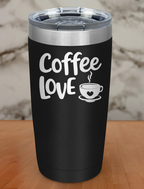 Coffee Love Laser Etched Tumbler