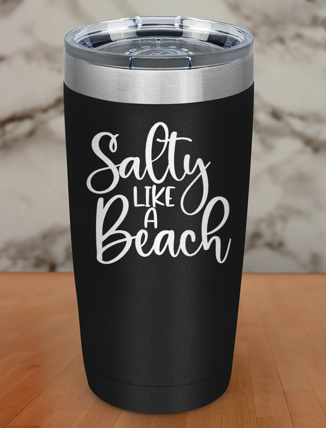 Salty LIke A Beach Laser Etched Tumbler Hover Image