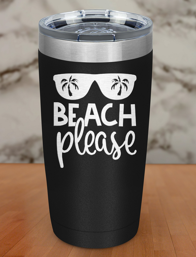 Beach Please Laser Etched Tumbler Hover Image