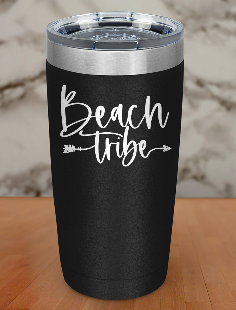 Beach Tribe Arrow Black Laser Etched Tumbler