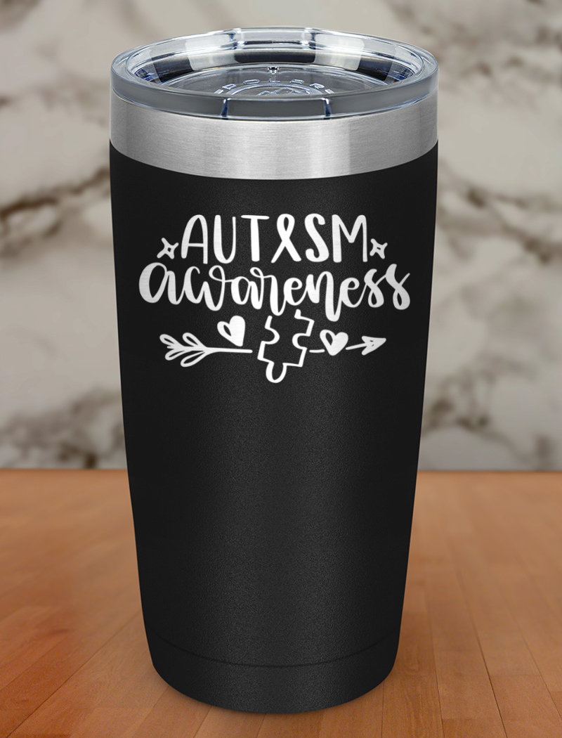 Autism Awareness 2 Laser Etched Tumbler