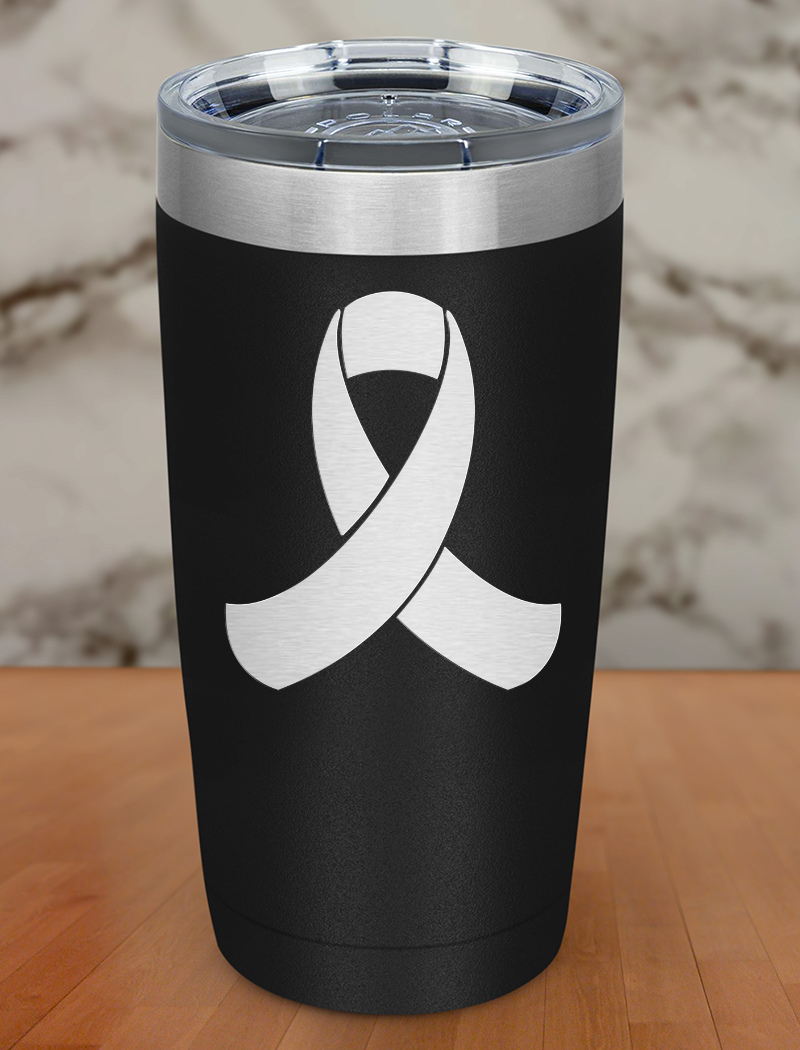 Awareness ribbon Laser Etched Tumbler