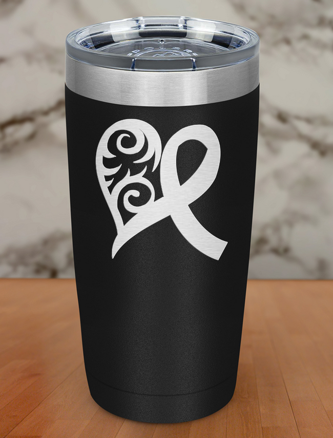 Awareness ribbon Filigree Laser Etched Tumbler Hover Image